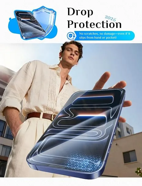 4-Way Privacy Tempered Glass – 360° Anti-Spy Screen Protector with Easy Install Kit for iPhone