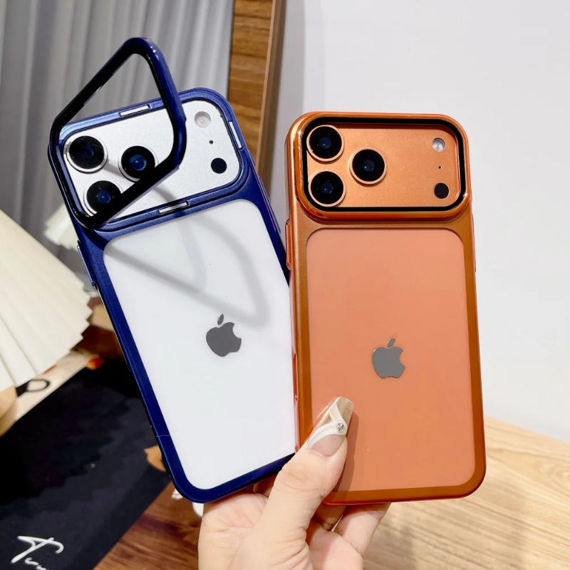 Luxury Metal Bumper Clear Case for iPhone – Full Camera Lens Protection Cover Description